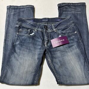 VIGOSS Women's Blue Jean Premium Dark Denim The New York Boot Cut Size 29 NEW